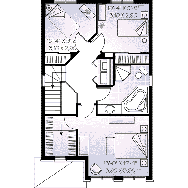 upper floor house blueprint