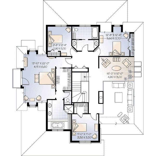 upper floor house blueprint