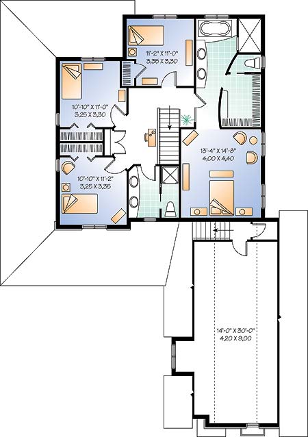 upper floor house blueprint