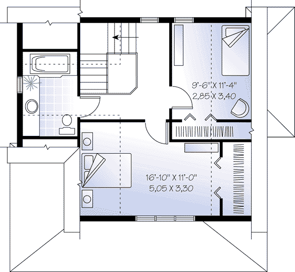 upper floor house blueprint