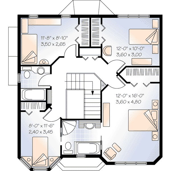 upper floor house blueprint