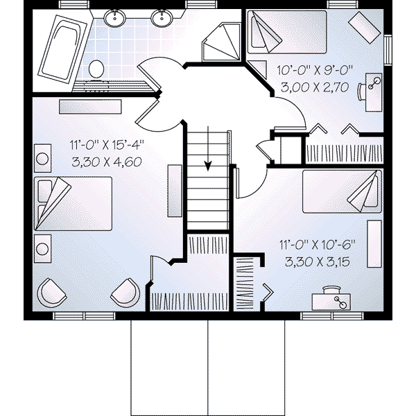 upper floor house blueprint