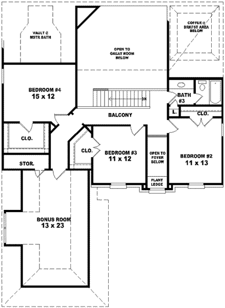 upper floor house blueprint