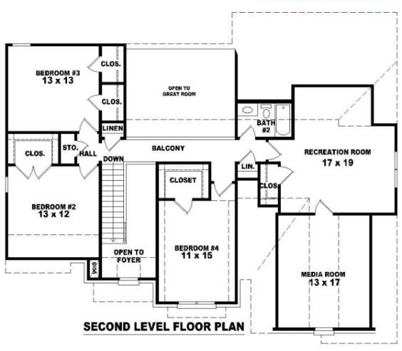 upper floor house blueprint