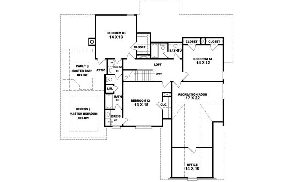 upper floor house blueprint