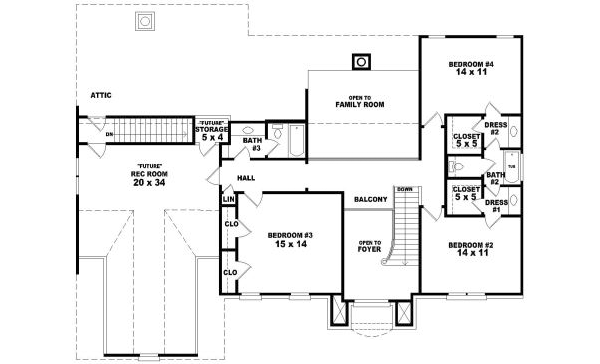 upper floor house blueprint