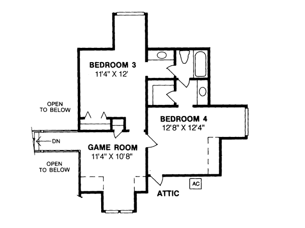 upper floor house blueprint