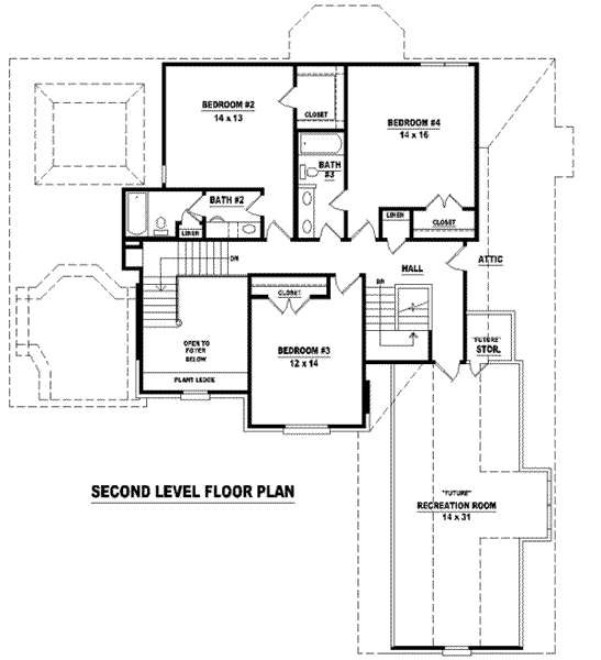upper floor house blueprint