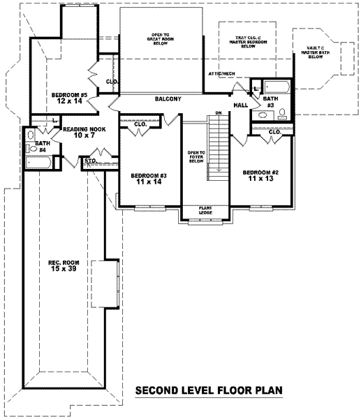 upper floor house blueprint