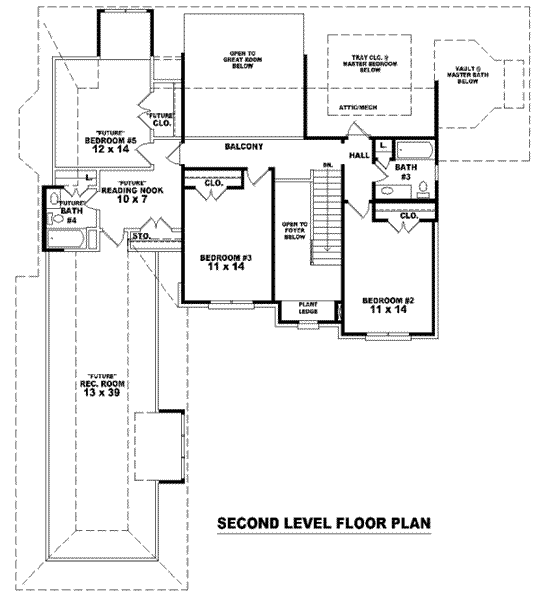 upper floor house blueprint