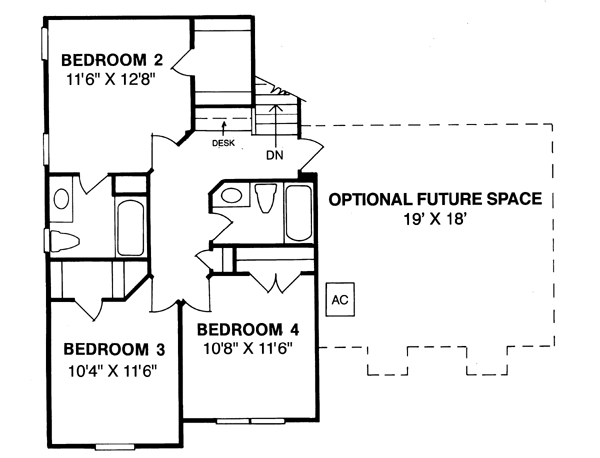upper floor house blueprint