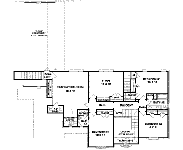 upper floor house blueprint