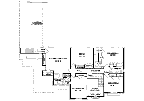 upper floor house blueprint