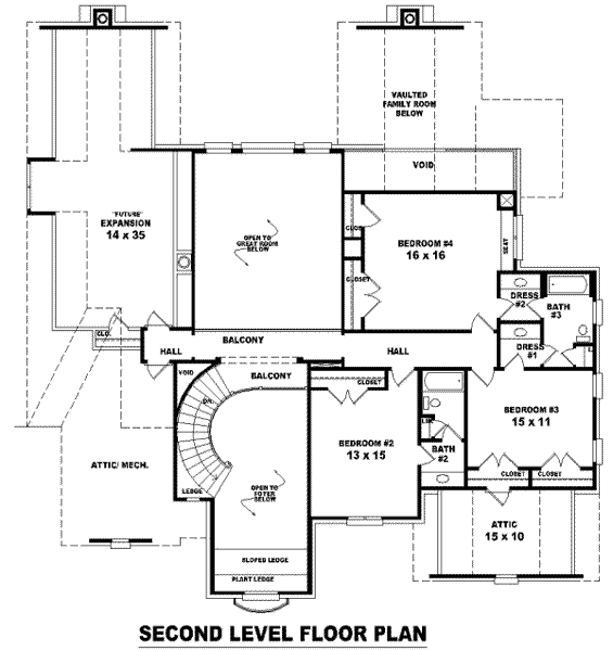 upper floor house blueprint