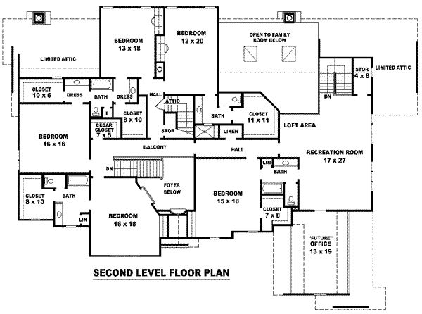 upper floor house blueprint