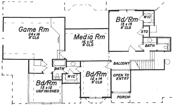 upper floor house blueprint