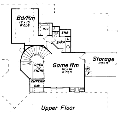 upper floor house blueprint
