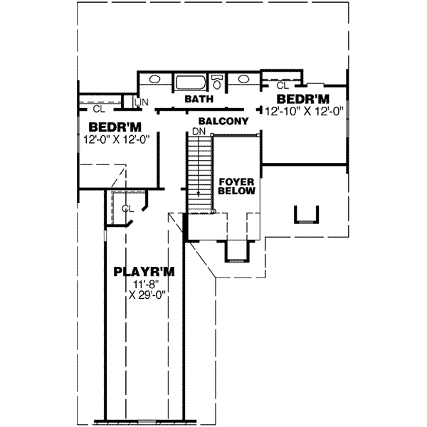 upper floor house blueprint