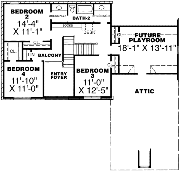 upper floor house blueprint