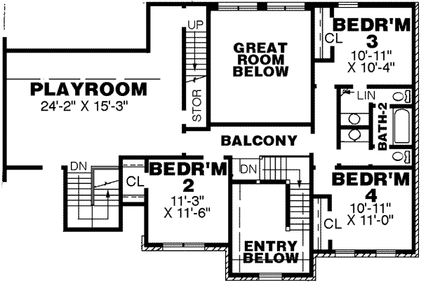 upper floor house blueprint