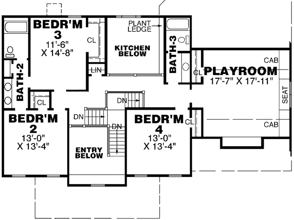 upper floor house blueprint