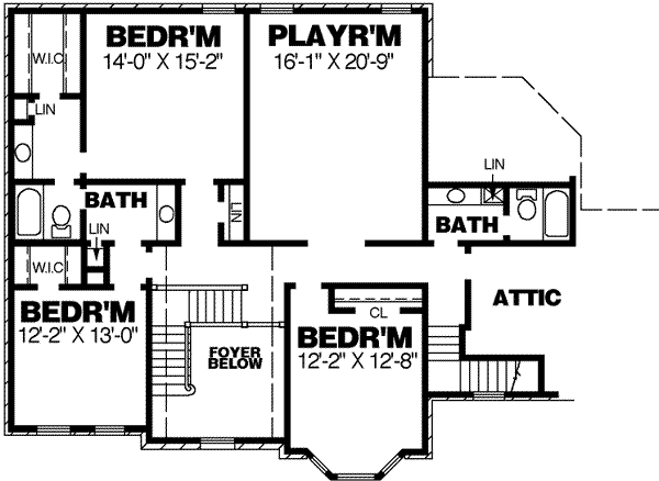 upper floor house blueprint