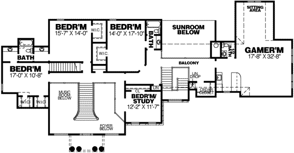 upper floor house blueprint