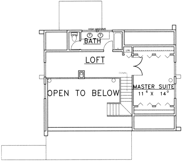 upper floor house blueprint