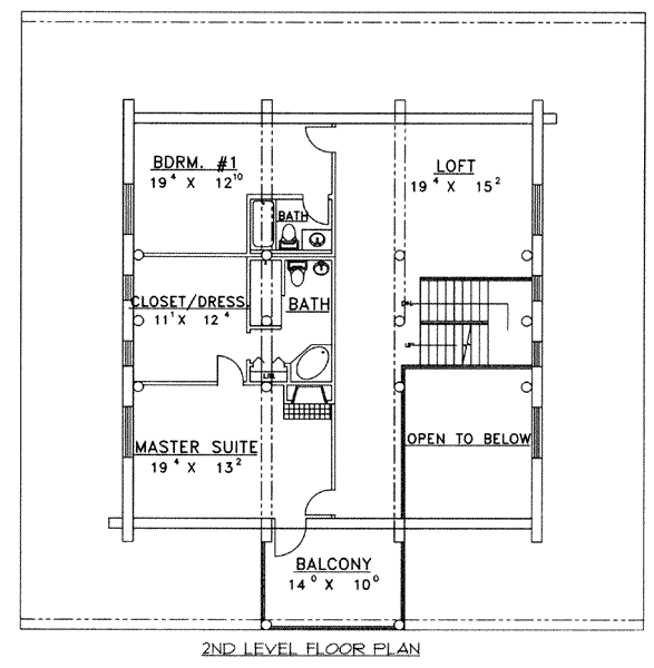 upper floor house blueprint