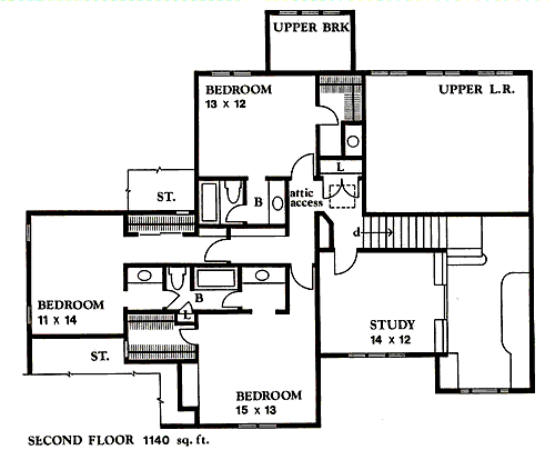 upper floor house blueprint