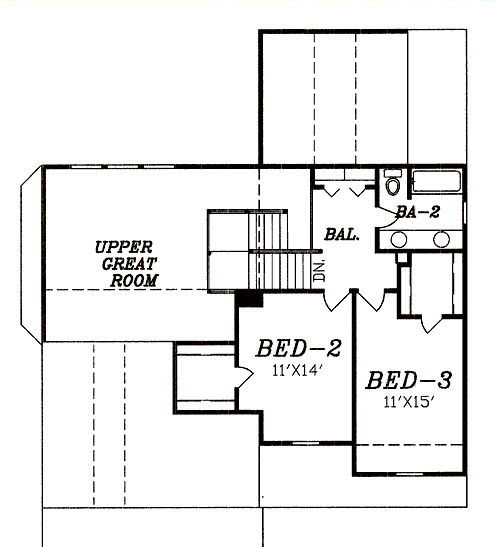 upper floor house blueprint