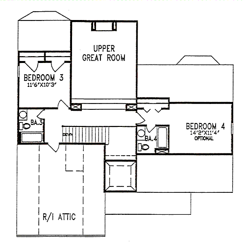 upper floor house blueprint
