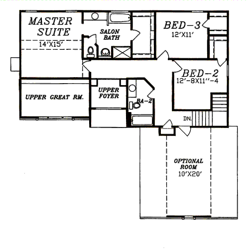upper floor house blueprint