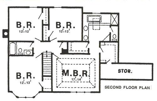 upper floor house blueprint