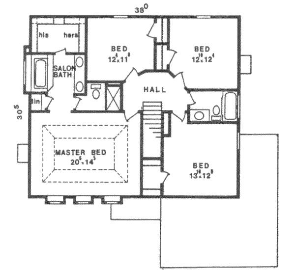 upper floor house blueprint