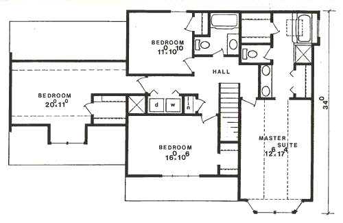 upper floor house blueprint