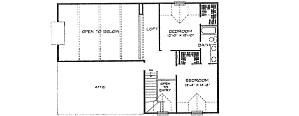 upper floor house blueprint