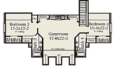 upper floor house blueprint