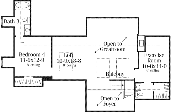 upper floor house blueprint