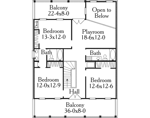 upper floor house blueprint