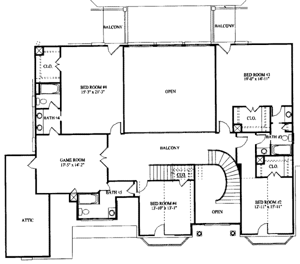 upper floor house blueprint