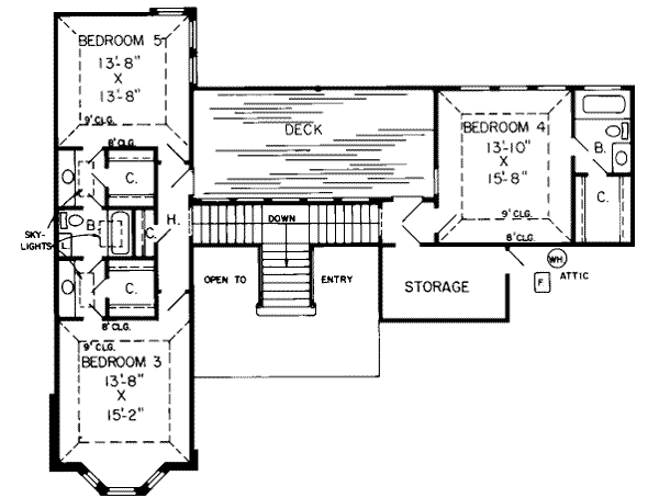 upper floor house blueprint