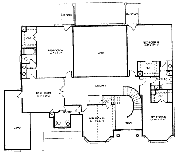 upper floor house blueprint