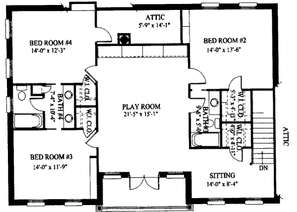 upper floor house blueprint