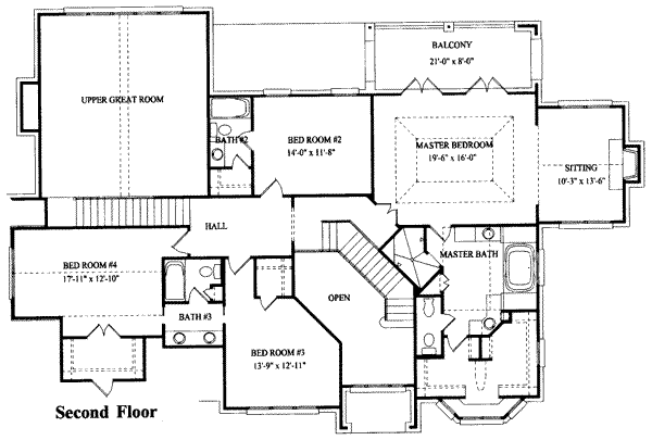 upper floor house blueprint