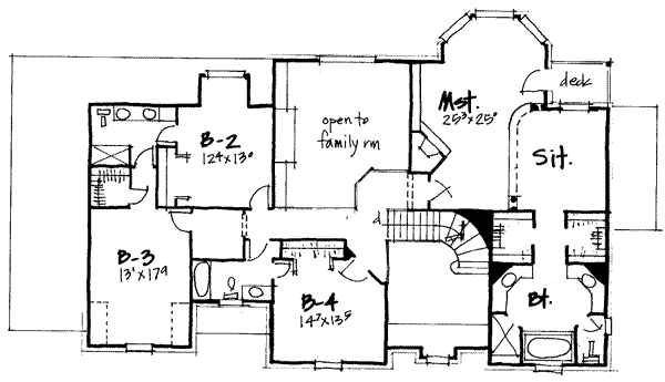 upper floor house blueprint