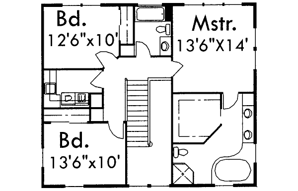 upper floor house blueprint