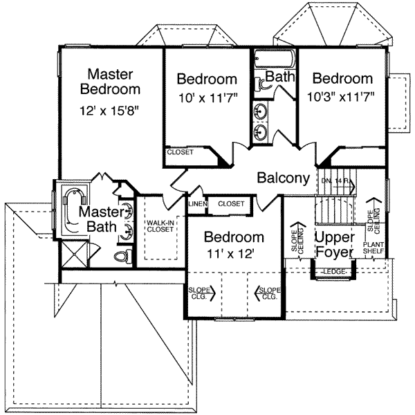 upper floor house blueprint