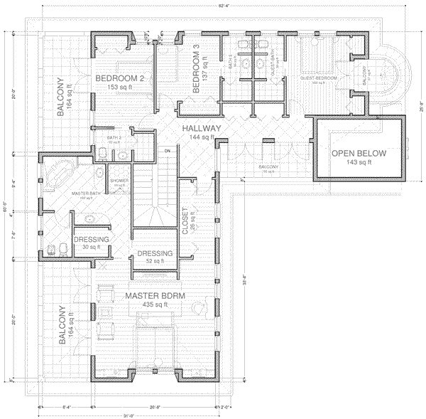 upper floor house blueprint