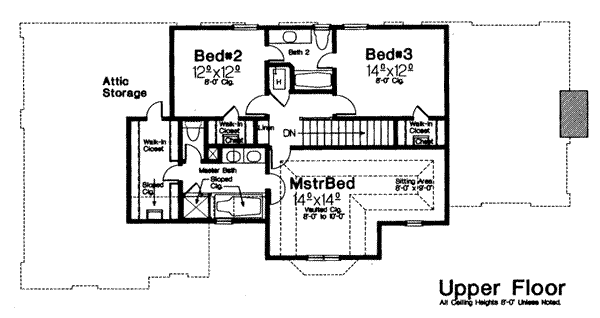 upper floor house blueprint